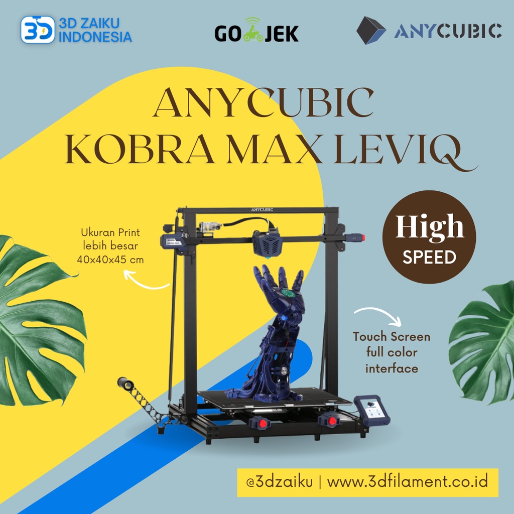 3D Printer Anycubic Kobra MAX LeviQ Direct Hotend High Speed Printing