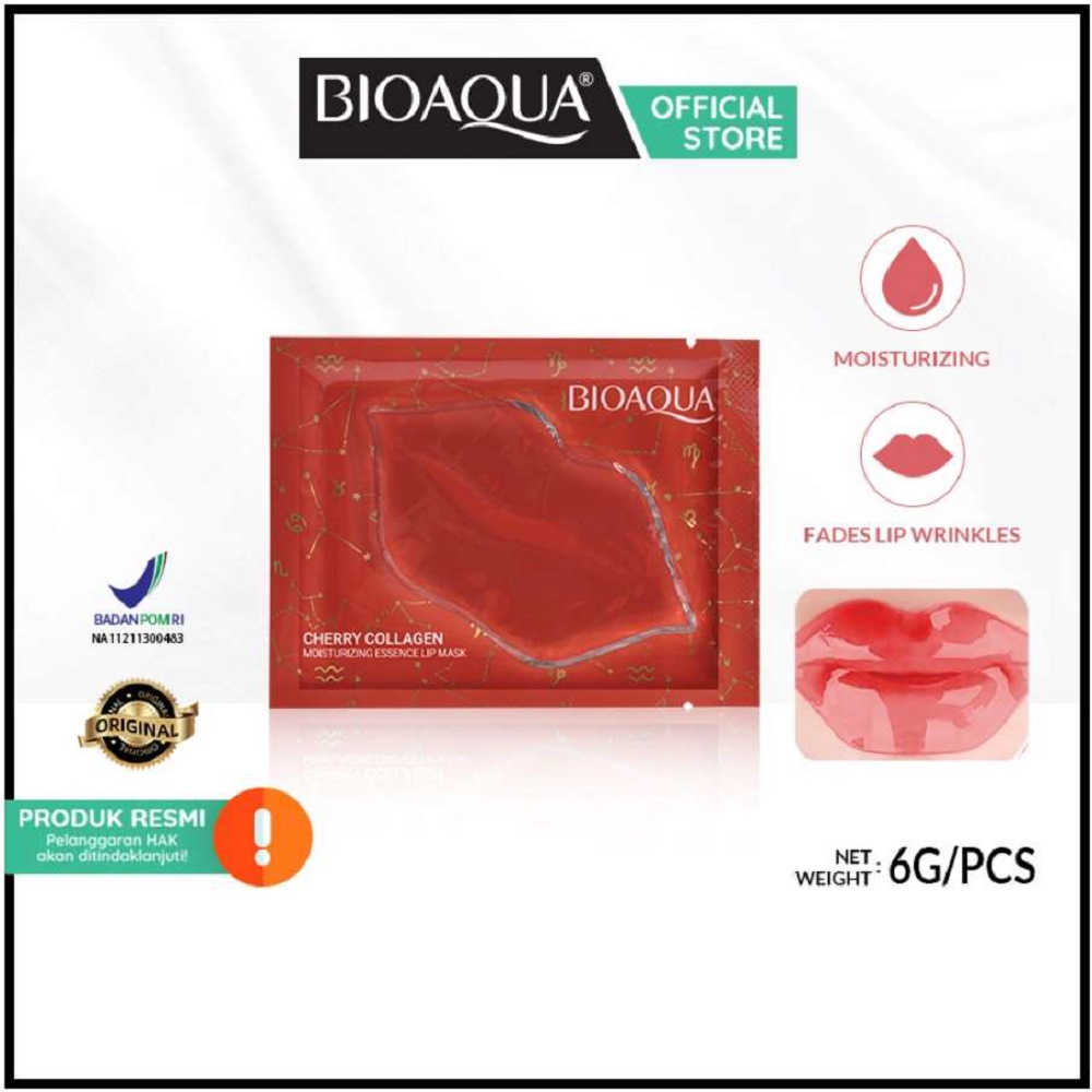 BIOAQUA Masker Bibir Cherry Collagen Moisturizing Lip Mask 6g