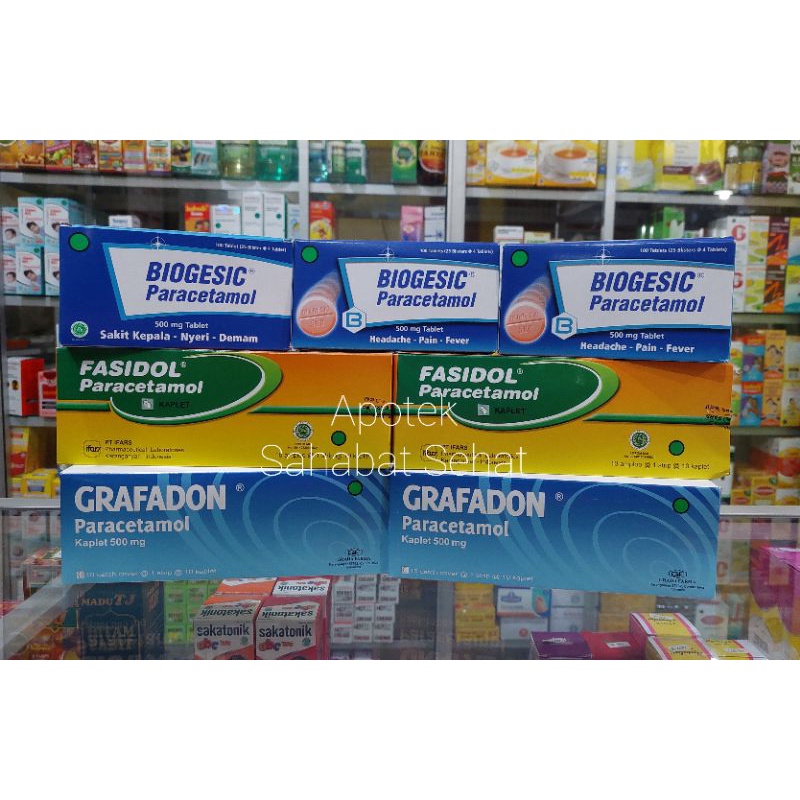 Biogesic / Fasidol / Grafadon / Paracetamol 500 mg
