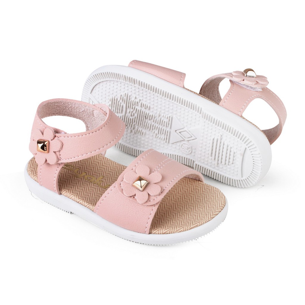 sepatu anak perempuan aksesoris bunga TBM PINK