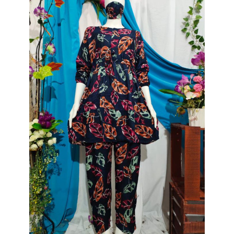 cod setelan tunik rayon viscose ori