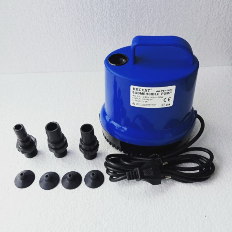 pompa RECENT AA PSP 2400 Submersible filter celup ph water pump kolam aquarium hidroponok