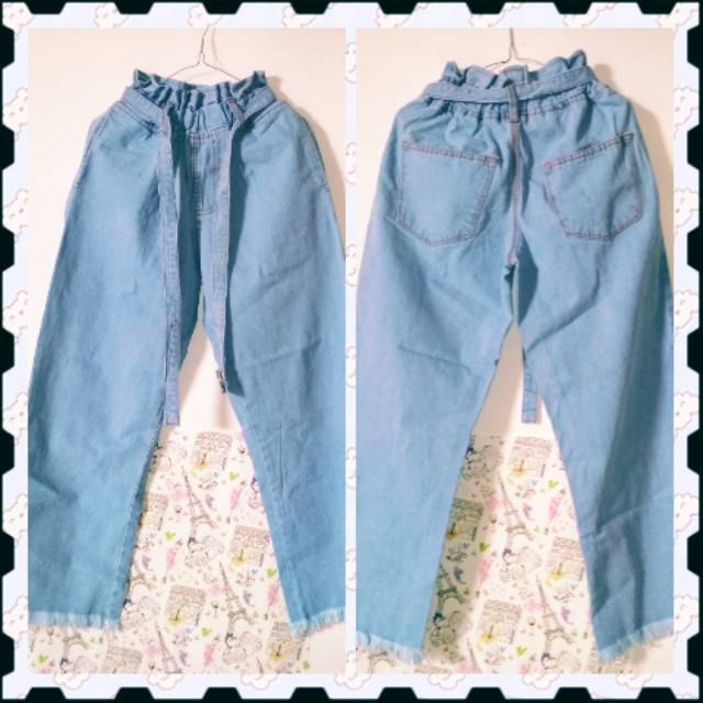 Celana jeans wanita cutbray rawis