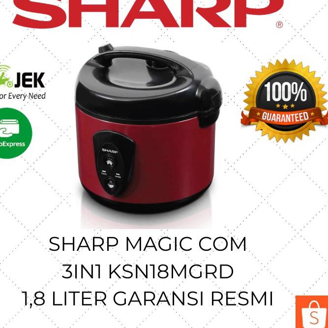 Terbaru Sharp Magic Com KSN 18MG 1.8 Liter 3in1 / Rice Cooker / Mejikom Mini / Mejicom Murah . . . .