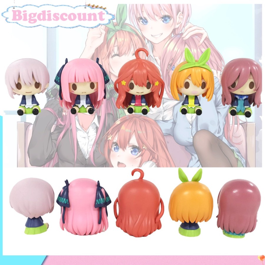 5 Pcs/set Figure The Quintessential Quintuplets Action Figure Anime Gotoubun No Hanayome