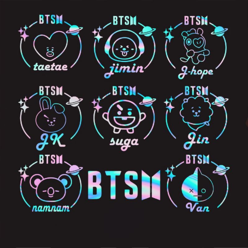 

Sticker Hologram BTS Version stiker cutting viral
