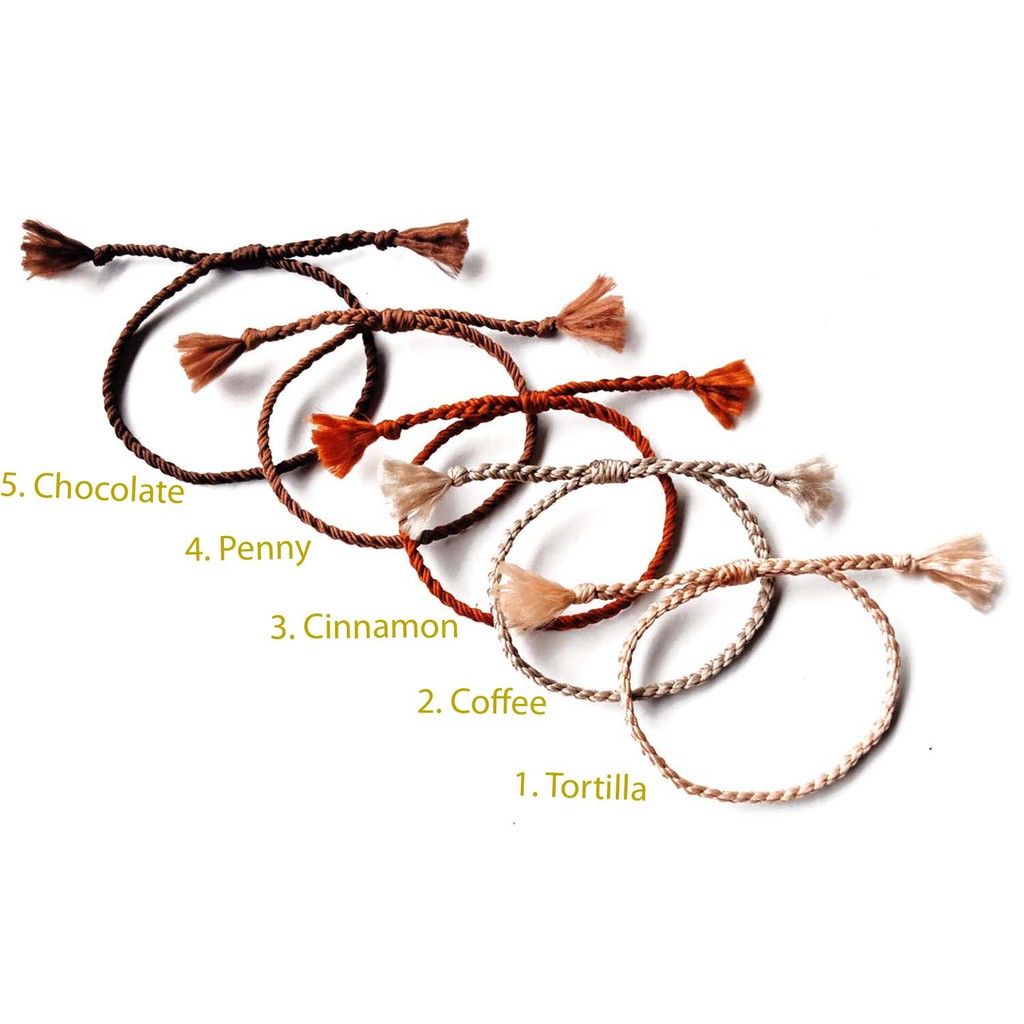 Gelang Tali Simple Brown Series