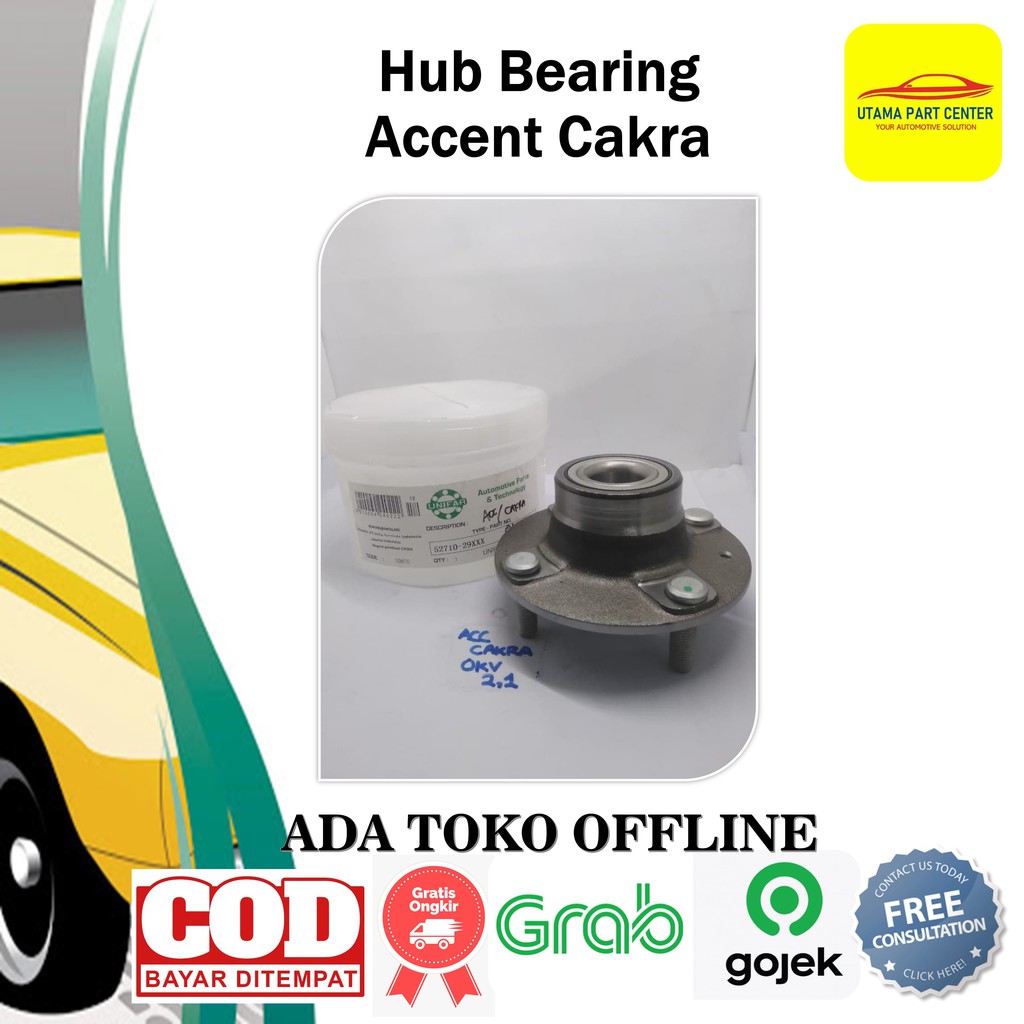 Bearing belakang Accent Cakra hub bearing belakang Hyundai Accent Cakra asli Unifar