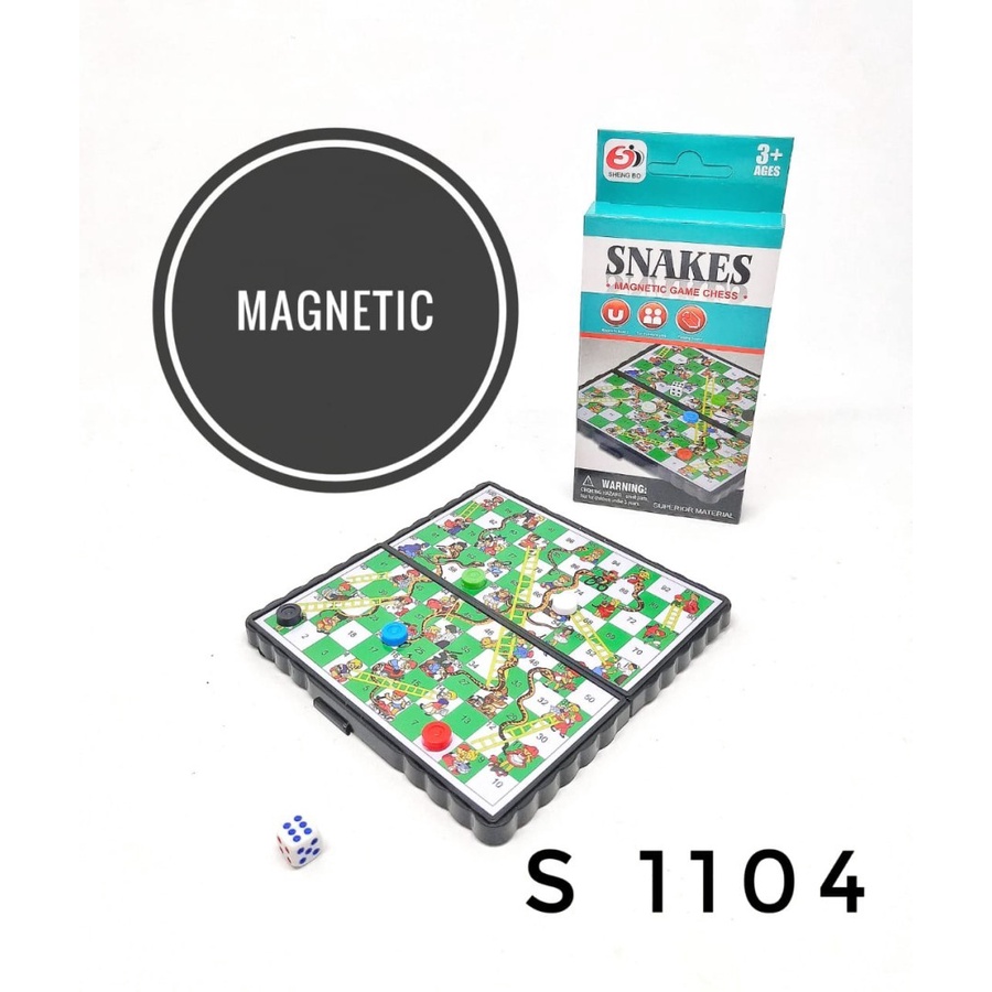 {PM} MAINAN ANAK ANAK LUDO ULAR TANGGA MAGNET 2 MODEL - LUDO