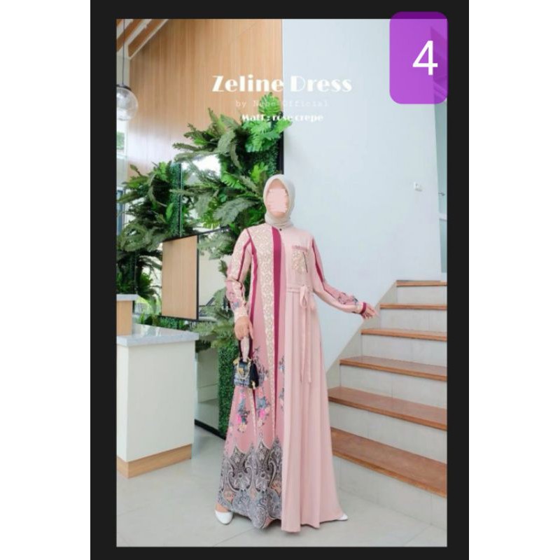 Gamis Cantik Terbaru Zeline Dress 734 by Deena Nabe Official