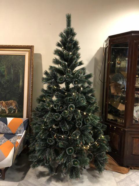 Pohon Natal Premium Murah 2 Meter 7 Feet Pine Christmas Tree Jarum Polos Salju Gold Emas