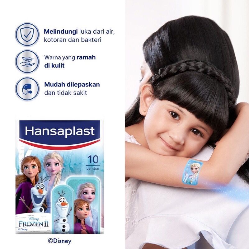 Hansaplast Plester Luka anak Karakter Disney / Hansaplast Anak isi 10 pcs / Plester Kain Elastis Anak