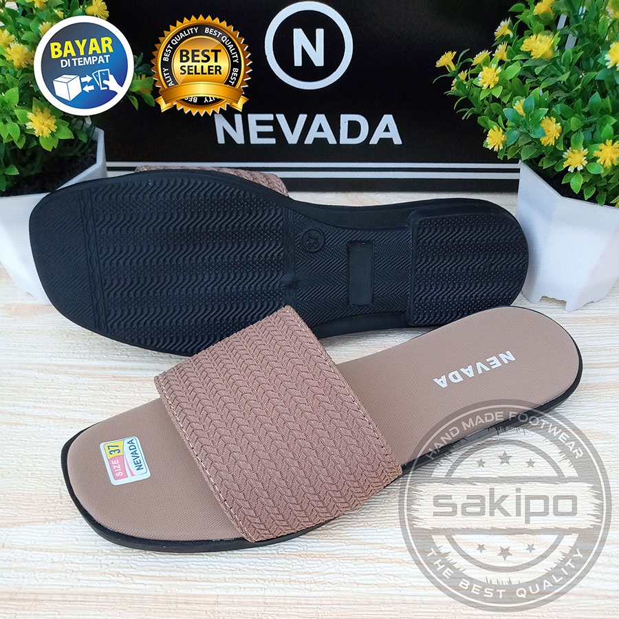 PROMO 8.8 !! SANDAL SLOP WANITA DEWASA NEVADA RAJUT MURAH KEREN TRENDI NYAMAN DIPAKAI / SAKIPO