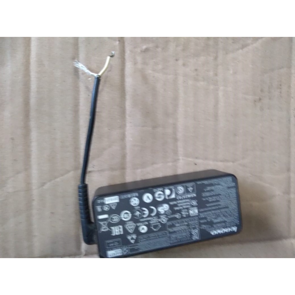 adaptor buntung tanpa colokan 20v 2.25a bekas normal ori ces laptop