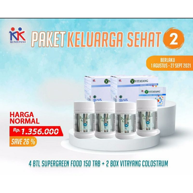 Paket Keluarga Sehat | Sgf 150Tab | Susu Skim | Colostrum | 100%Original  | KK INDONESIA