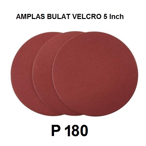 Amplas Bulat Velcro 5 Inch - Sanding Disc 125 mm Grit P180