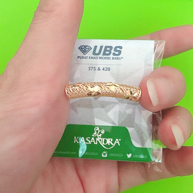 Charm pipa emas gelang bunga kecil UBS (charm saja)