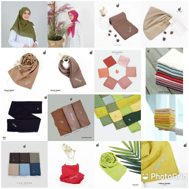 HIJAB DEENAY LIZA AVOCADO ALMONDINE PEBBLE TARO EMERALD CAYENNE CARMINE ROSE BEAVER ZINC EVENING SAN