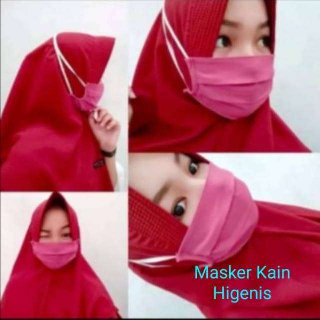 MASKER HIJAB KAIN TERMURAH DIJUAL SATUAN MOTIF WARNA