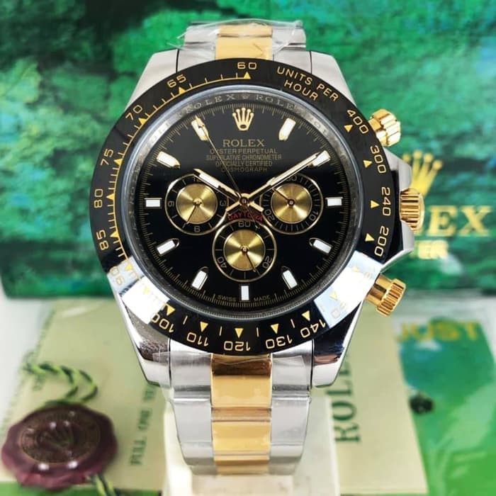 Jam Tangan Baru Rolex Daytona automatic kaca shapire premium AAA