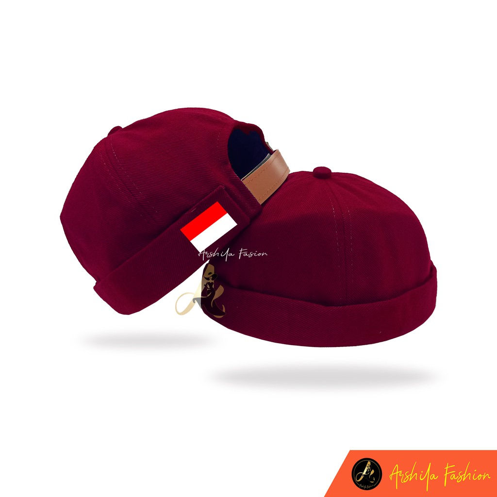 TOPI CAP MIKIHAT CUSTOM Gambar Bendera Indonesia /  PECI UAS