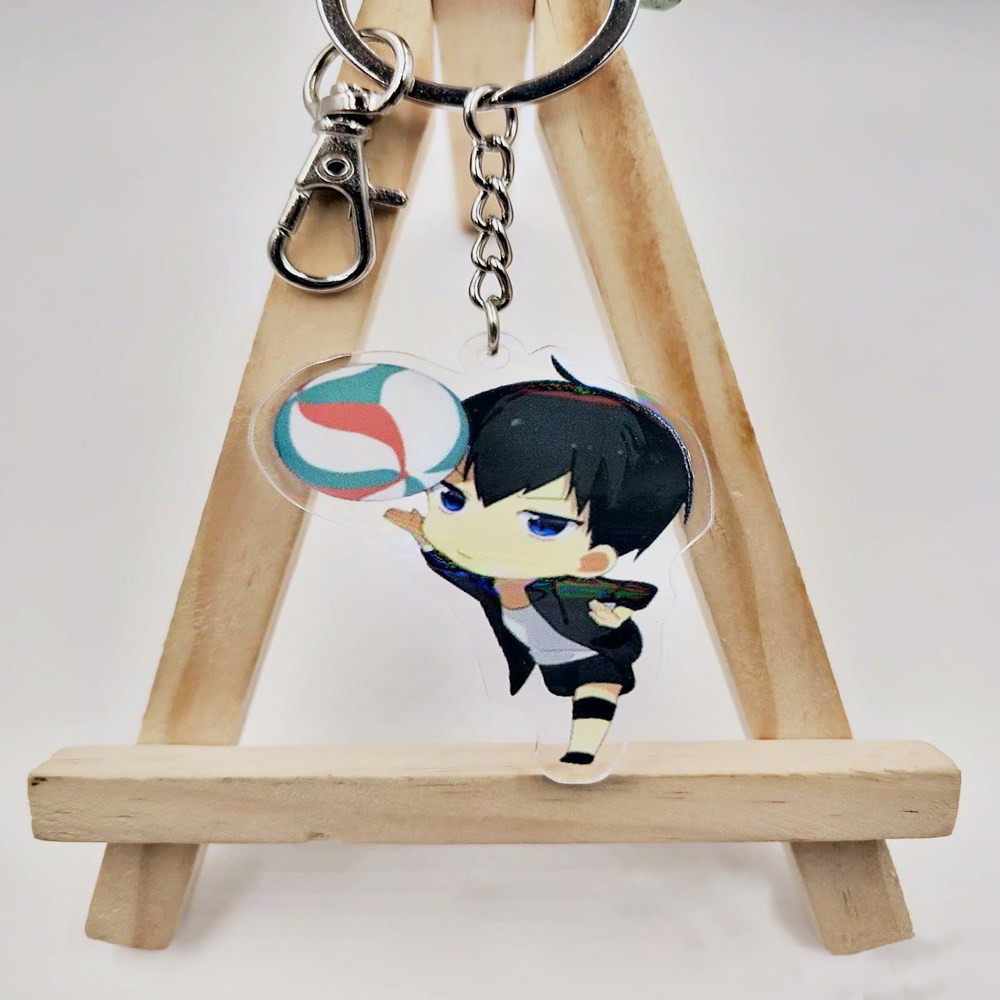 Anime Haikyuu Kageyama Hinata Kenma Kozume Acrylic Figure Keychain Decor Bag Pendant Collection Model Toys for Kids Gift