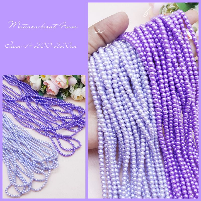 Mutiara berat lilac 4mm