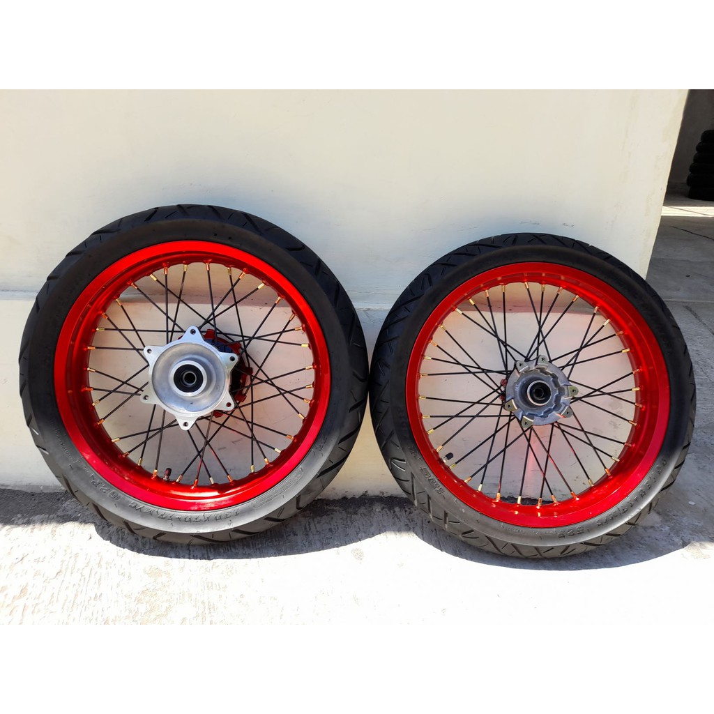 paket hemat wheelset supermoto honda CRF 150 L Velg Rossi 250/300