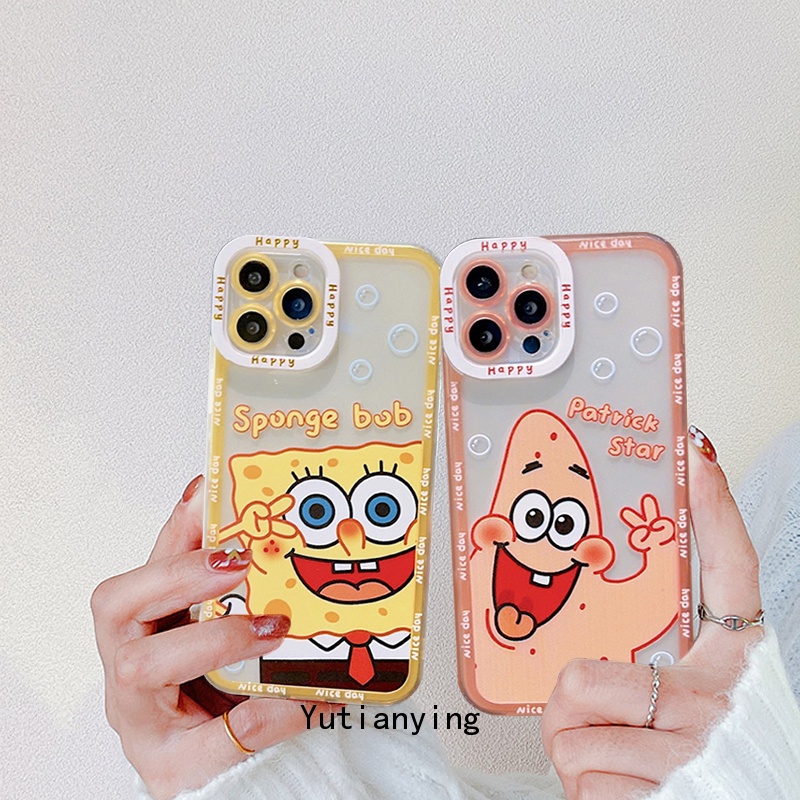Soft Case Tpu Transparan SpongeBob Untuk Vivo Y33S Y75 V21 V23 V23E Y20i Y12 Y11 Y21 Y17 Y15 Y53S Y15A Y51A Y21S Y20 Y15S Y11S Y51