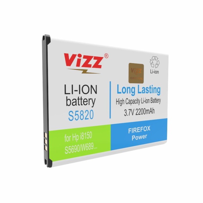 Baterai Batre Vizz Samsung Galaxy Wonder S5820 i8150 S5690 W689 Origin