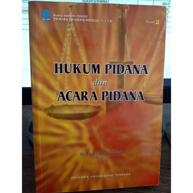 Jual New Buku Materi Pokok Hukum Pidana Dan Acara Pidana - Soenarjati ...