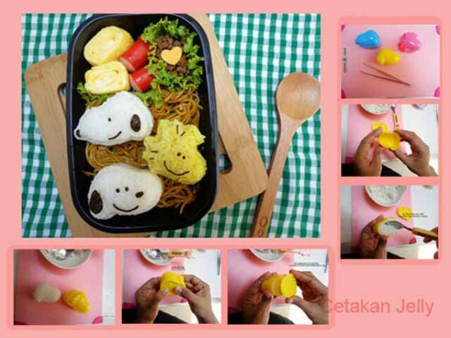 (SNOOPY FRIENDS) Cetakan Nasi Bento Karakter Snoopy &amp; Friends - rice mold snoopy karakter