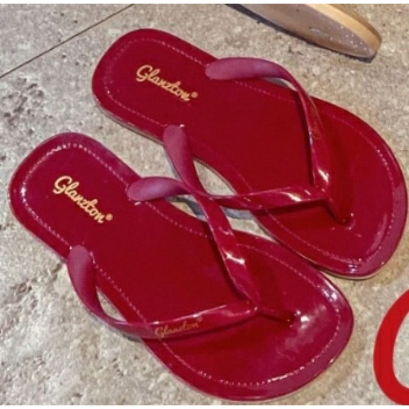 Sandal Jepit Jelly Import FREYA Glossy / Sandal Wanita Jelly Import Glossy