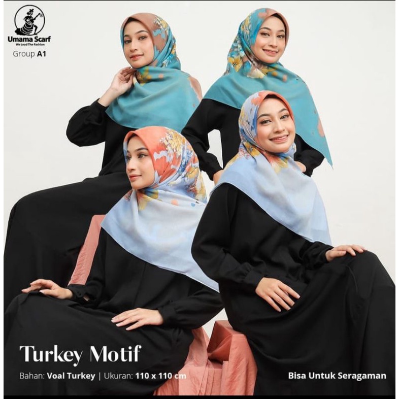 Jilbab Segiempat Turkey Motif By Umama Scarf
