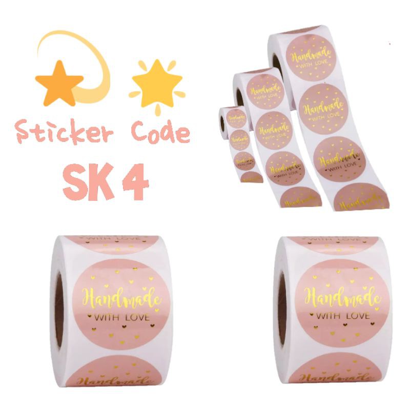 Stiker thank you bulat diameter 2.5cm isi 50pcs perpack-SK 4