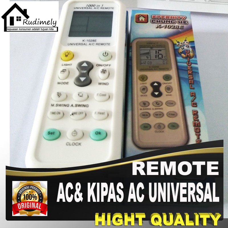 remot /remote ac multi fungsi semua merek ac .chung he k1028e