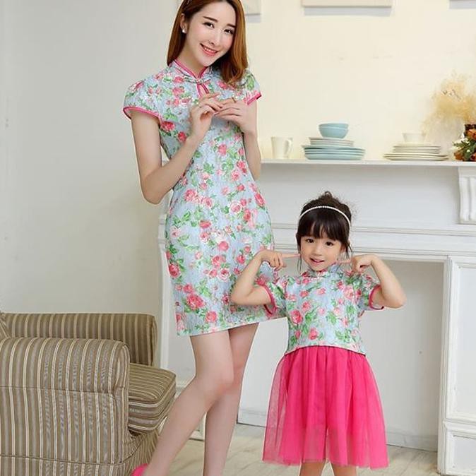 Super Set Couple Mom Imlek Chinese Traditional Clothes 6 Sale