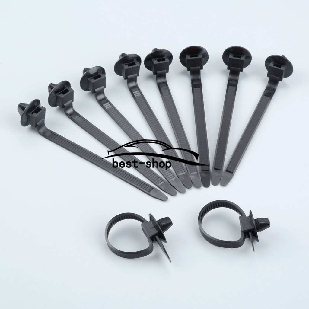 Q26 50 Pcs Tali Pengikat Kabel Mobil Bahan Nilon Warna Hitam Ukuran 92mm X 5mm