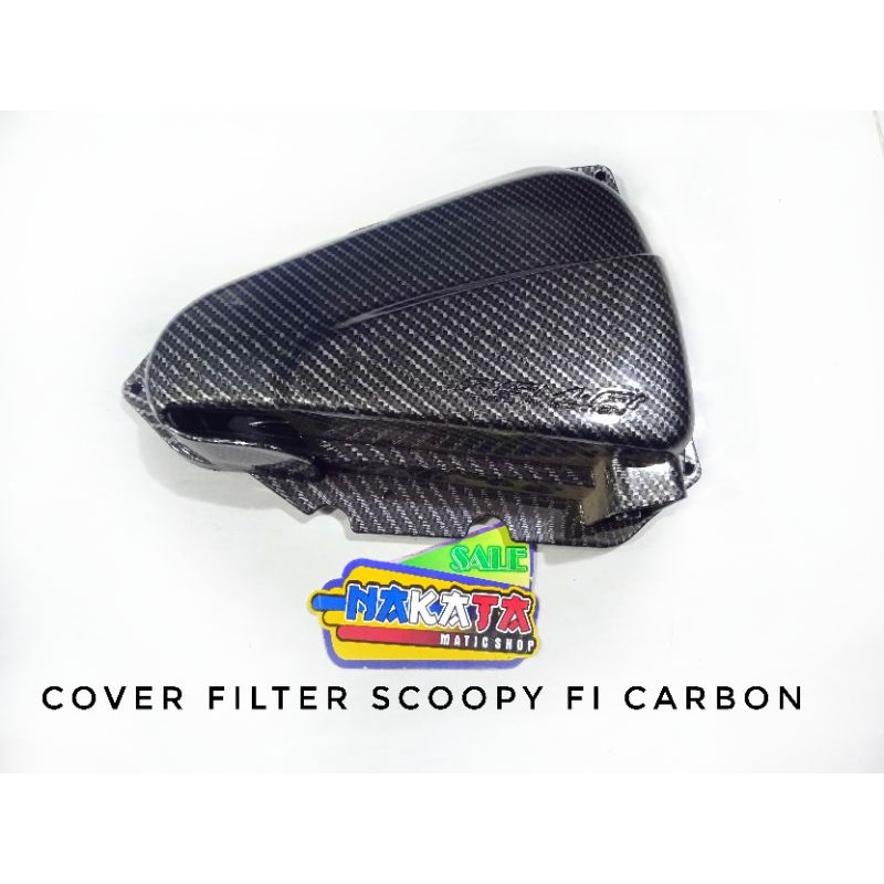 cover tutup filter  scoopy fi carbon tutup filter scoopy carbon cover filter scoopy carbon