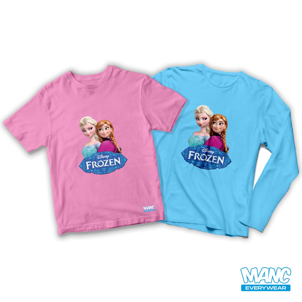 Baju Frozen Anak Perempuan Lengan Panjang & Pendek | Kaos Anak 1 Tahun - 12 Tahun | Kaos Frozen Elsa