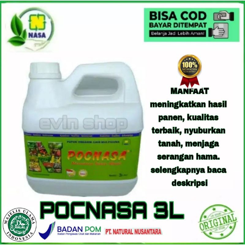 COD POCNASA 3 L/POC NASA 3L/PUPUK NASA/MENYUBUR TANAH/PUPUK PADI/PUPUK NASA KARET/PUPUK NASA SAWIT