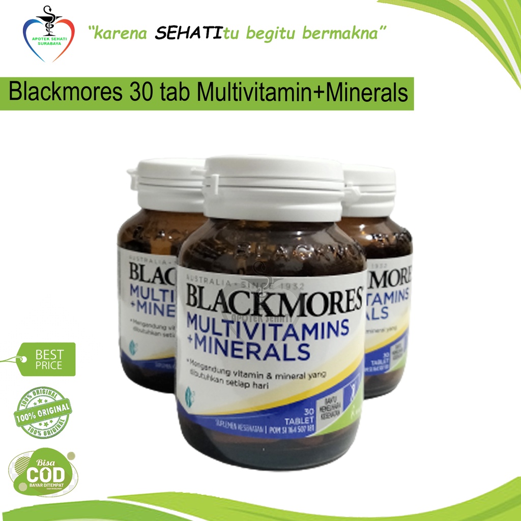 BLACKMORES MULTIVITAMIN DAN MINERALS 30 KAPSUL Daya Tahan Tubuh