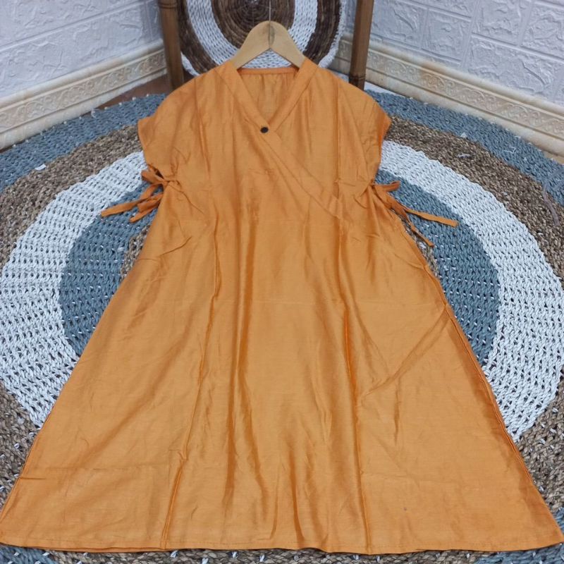 DRESS KIMONO VANESA TERBARU/DRESS MOTIF TERLARIS-Polos muratard