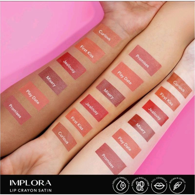 IMPLORA Lip Crayon Satin | Lipstick | Lip Cream | Lipcream | Lipcrayon