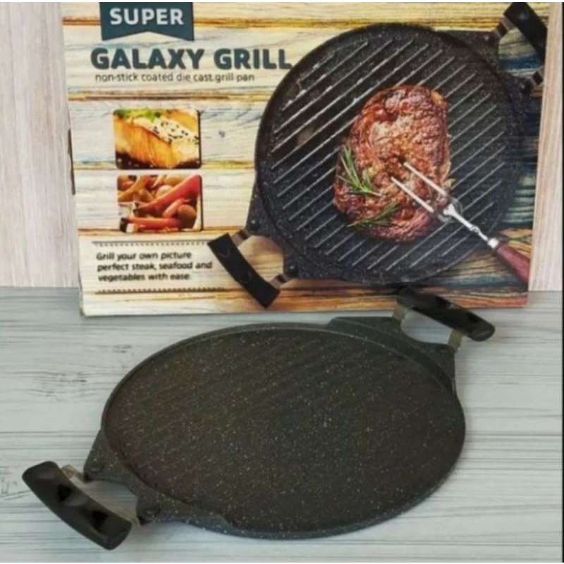 super galaxy grill pan/round grill pan 30cm non stick bulat