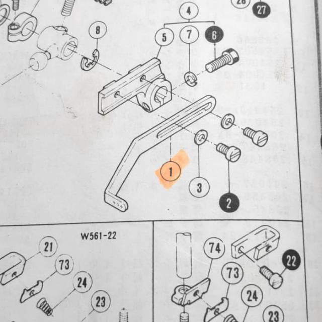 Jalur Benang Atas 253505A - Thread Takeup Mesin Jahit Kamkut / Overdeck W500