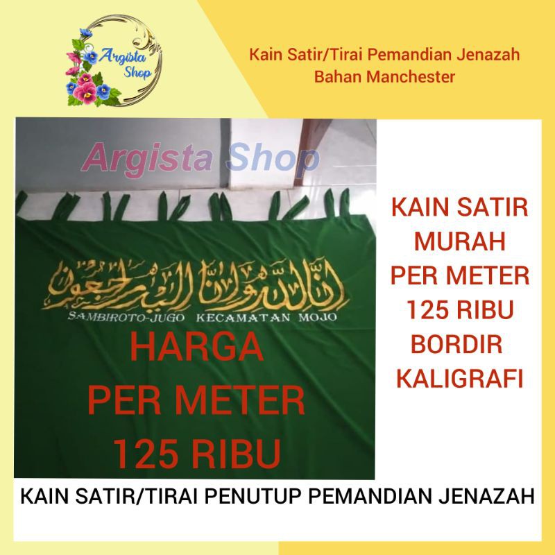 KAIN SATIR/TIRAI PENUTUP PEMANDIAN JENAZAH PER METER