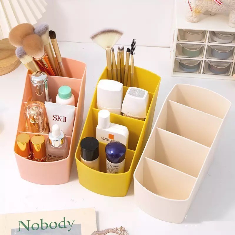 Rak Meja / Tempat Peralatan Alat Tulis 4 Sekat / Box Organizer Stationer