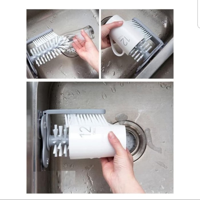 

Glass Cleaner Brush Sikat Gelas Tempel Wastafel Sikat Gelas Botol