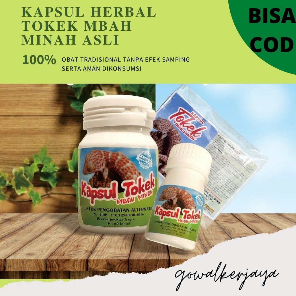 

DISCOUNT NEW PRODUCT !!! gowalkerjaya✅ Kapsul Tokek DIJAMIN ORI 100% -Terbuat dari 100% daging tokek asli yang dihaluskan dan dikemas dalam bentuk kapsul tradisional jamu Herbal untuk Gatal / Asma / Eksim / tumor - Kapsul mbah minah #TERMURAH